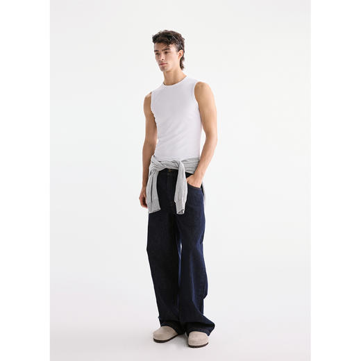 棉仓3631001003-【辣意触摸】合体修身版罗纹基础好穿背心 商品图2