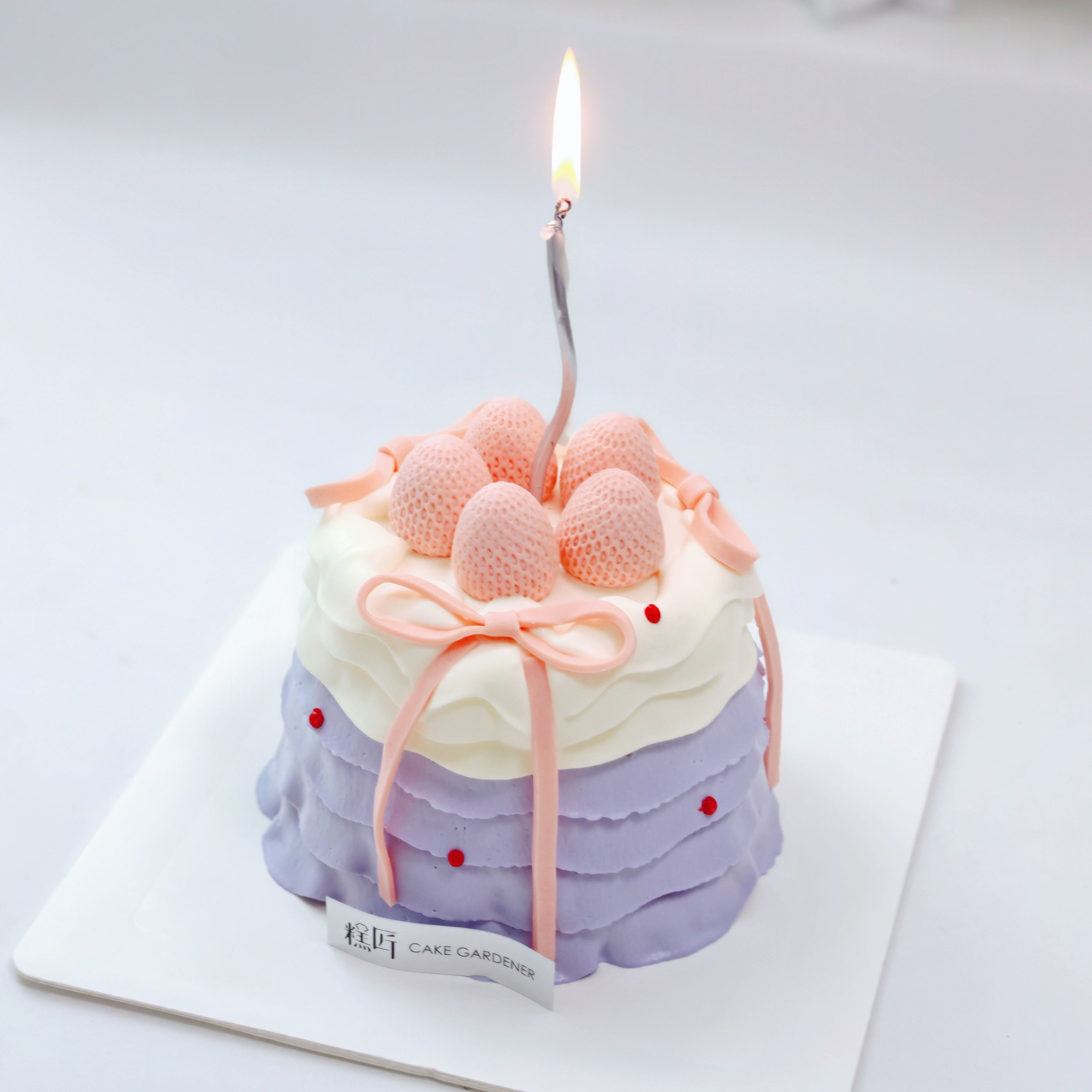 ins少女风奶油裙边蛋糕