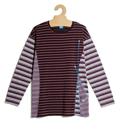 CryingCenter 条纹拼接撞色弹力运动休闲针织长袖T恤 哭喊中心 商品图6