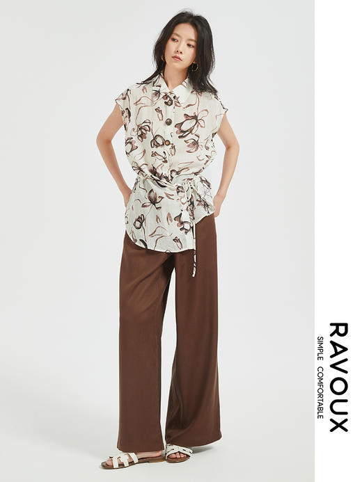 272169908褐影悠然阔腿裤 商品图2