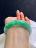 612744，55.7圈口，飘绿正圈平安镯，淡底色飘阳绿，色多，底子细腻 商品缩略图4