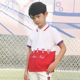 百乐图 儿童 青少年 拼色POLO衫 短袖 32218087时尚长袖polo衫