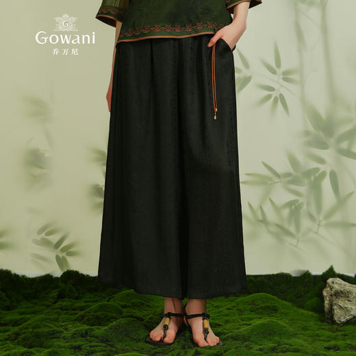 【香云纱】乔万尼清凉舒适高端19mm真丝阔腿裤EM2F795 商品图3