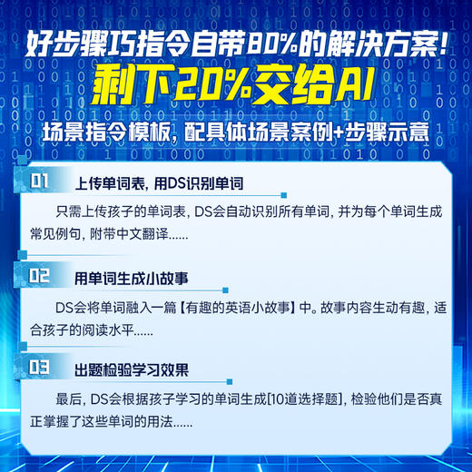 DeepSeeK实战指南 8大板块 80个实操案例 零基础 实操案例 精创模板 商品图3