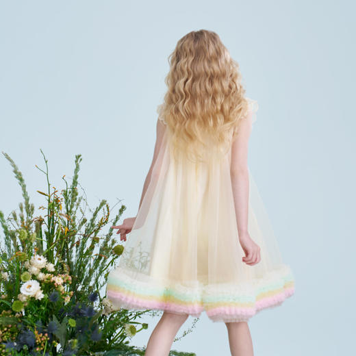 mettekids儿童连衣裙2025夏季新款女童礼服中大童网纱气质公主裙 商品图4