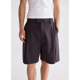 棉仓3631018006-【东京韵律】那不勒斯腰头单褶休闲短裤