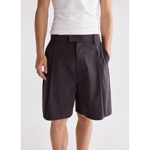 棉仓3631018006-【东京韵律】那不勒斯腰头单褶休闲短裤 商品图0