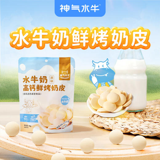 神气水牛 高钙鲜烤奶皮40g/袋内蒙古特产营养酥脆奶香浓郁烤奶皮子 商品图1