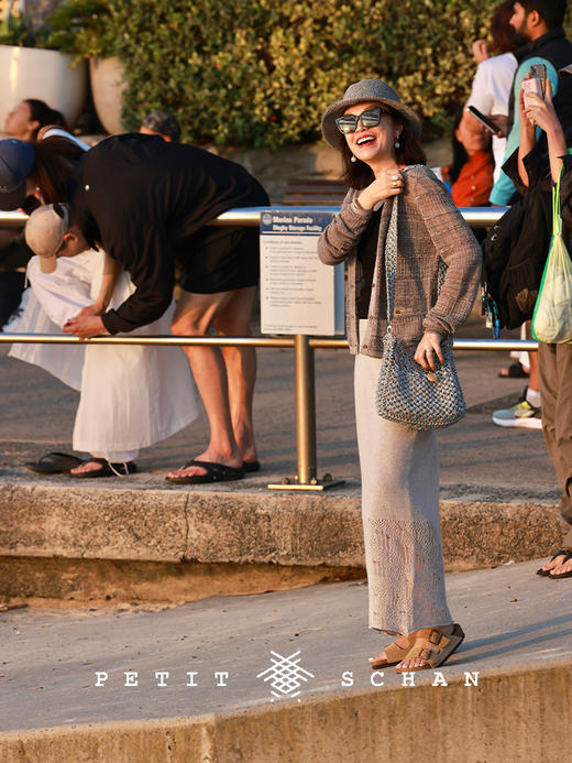 PETIT SCHAN小闪 CLO#793 clearance 游隙 亚麻棉混纺镂空针织开衫 商品图4