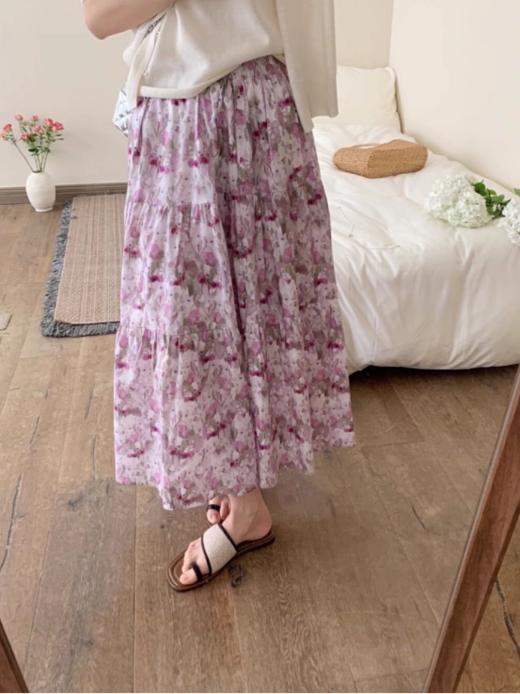 👍【岚可可韩系氛围感温柔碎花半身裙✨】 ✅田园的气息扑面而来～❤️ ✅面料挑选了很久才敲定！ ✅三节碎花裙💜 腰线分割+蓬度莞美 ✅视觉上抬高腰线𝐱𝐢𝐚𝐧得整个人莄修长 商品图7