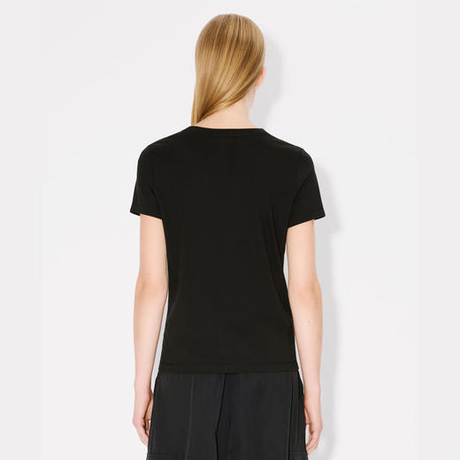 KENZO 高田贤三 女士博克花2.0”徽标刺绣棉质圆领短袖T恤 黑色 FF52 TS159 4SO 99J 商品图2