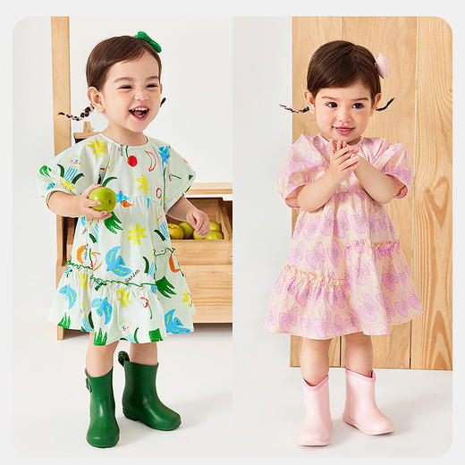 【纯棉】迷你巴拉连衣裙女童宝宝亲肤不易变形甜美花边拼接 商品图2