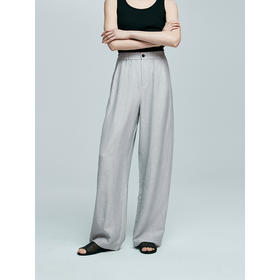 棉仓363618017-初棉天然麻垂感直筒阔腿裤