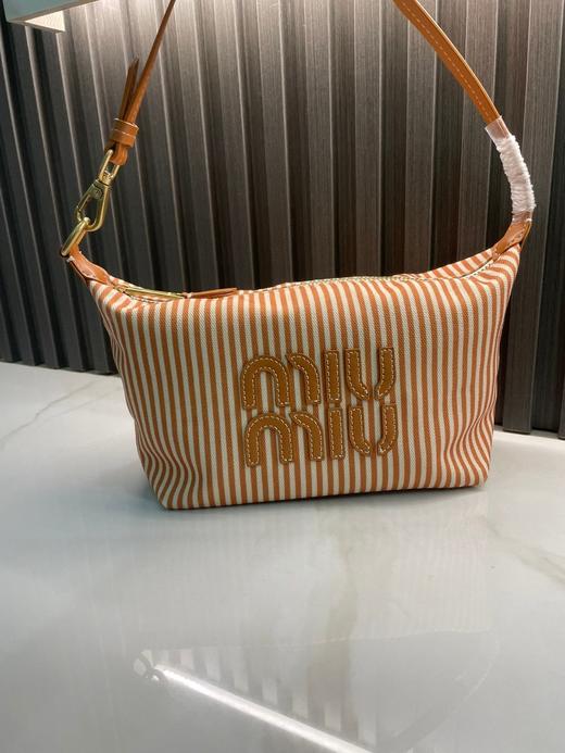 miu条纹帆布饭盒包夏季新款单肩腋下包手提包包女 商品图5