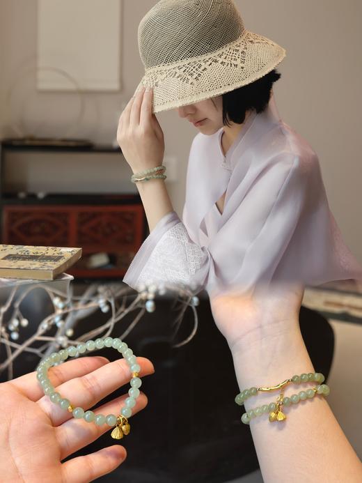 花痴原创设计高品质和田玉国风首饰～单戴叠戴都简约耐看！质地、色泽、水头都非常好！吸睛设计款～搭配新中式美衣太合适啦～ 商品图2