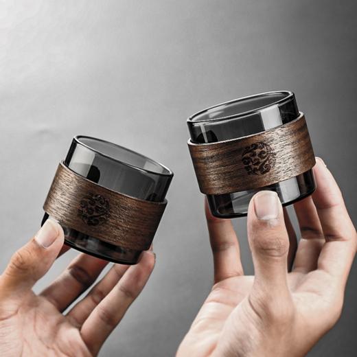 茶杯玻璃套装轻奢高档耐热防烫家用客厅茶几功夫品茗茶具杯子2个装 商品图1