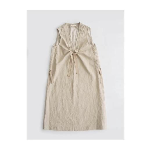 (7折) SUSURI 绑带V领无袖背心连衣裙 商品图3