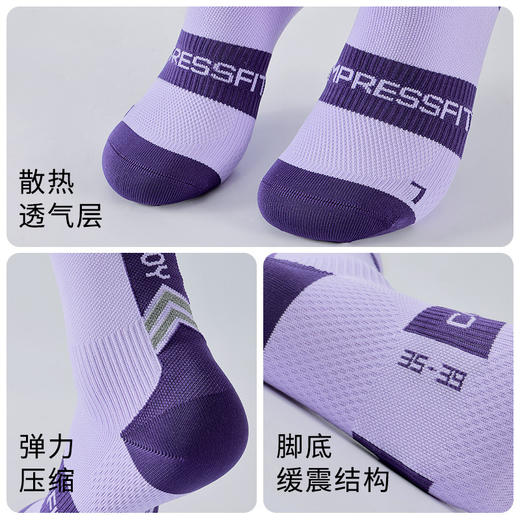 【林栖好物】（预售7天发货）马拉松高筒压力袜运动袜男女户外跑步健身骑行袜子公路自行车吸汗反光压力袜子 商品图2