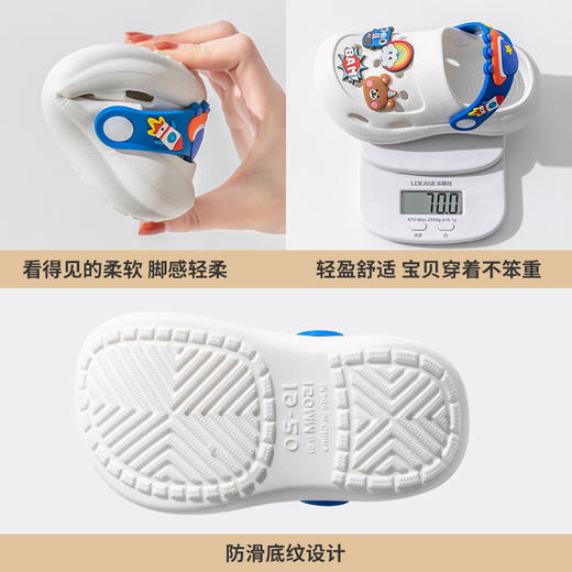 【按摩舒适，防滑耐磨】2025款猪爸爸新款儿童拖鞋夏季家居鞋宝宝大童洞洞鞋男女童防滑凉拖鞋 商品图2