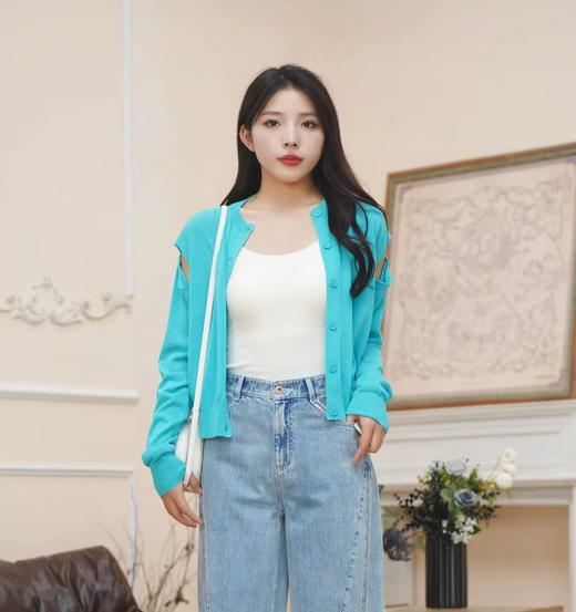 【积分兑换】 臣禾【小设计】圆领针织开衫S211090822【奥莱】 商品图1