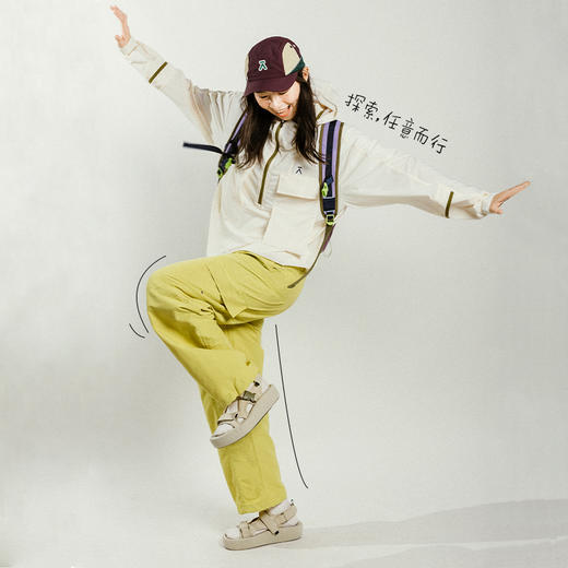 【出游季特惠】ACMEITEM爱棵米-户外弧形长裤大口袋宽松可调节脚口休闲裤子男女GAG3020995C 商品图2