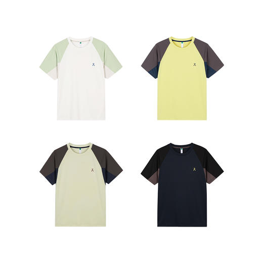 【出游季特惠】ACMEITEM爱棵米-户外情侣插肩撞色短袖T恤微宽松上衣男女UPF50+GAG3440758C 商品图4