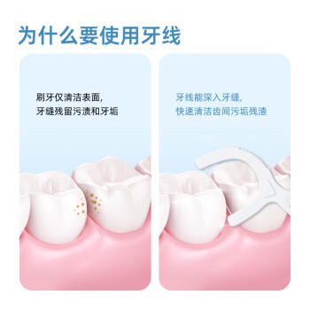 小鹿妈妈贵虎细滑牙线棒家庭装超细牙签8袋共800支+随身盒方便携带 商品图5