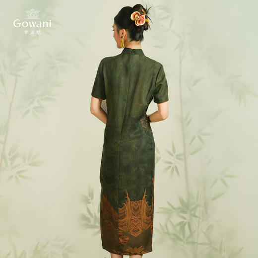 【海棠润苑】【香云纱】乔万尼100%真丝连衣裙新中式古典收腰设计EM2E772 商品图4