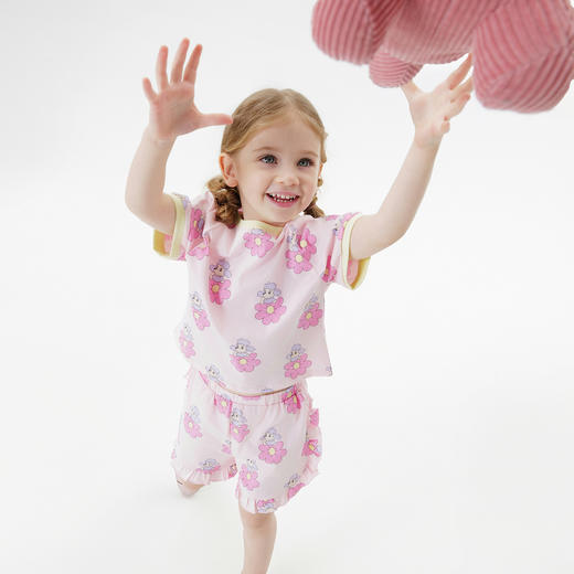 [凉感透气]马克珍妮女童萌趣贵宾短袖T恤宝宝上衣夏装新款550780 商品图2