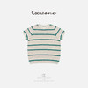 COCO ZONE 刘一一 【棉人丝混纺】经典条纹撞色针织短袖CD2A0937 商品缩略图0
