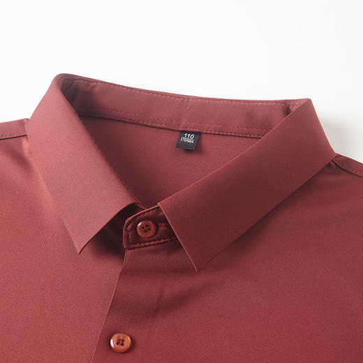 【精选】昆潮 清凉无痕短袖衬衫（12色可选） 精致领型平整抗皱垂顺耐磨柔顺亲肤6101 商品图4