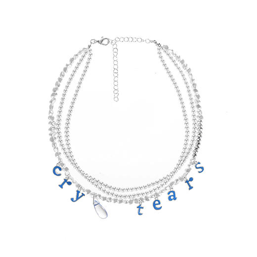 CryingCenter cry tear 彩豆珠、珍珠字母挂坠眼泪项链 哭喊中心 商品图3