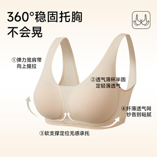 美季美优双C网纱拼接无痕文胸 商品图3