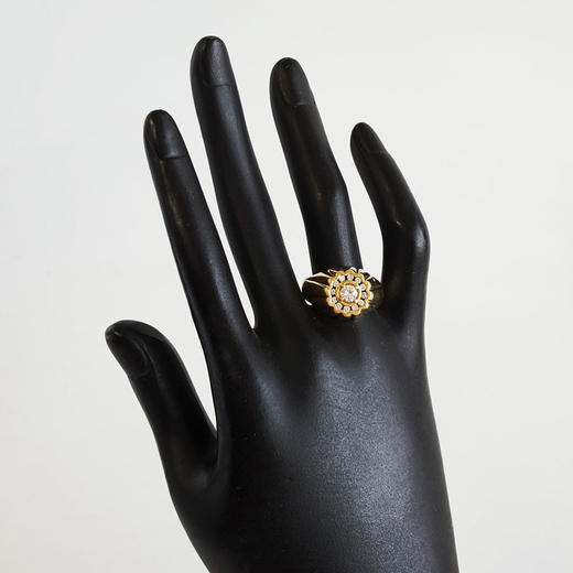 【天然正品】AU750黄金豪镶简约时尚0.35克拉钻石戒指女士现售价：5680！130425TJ24 商品图10