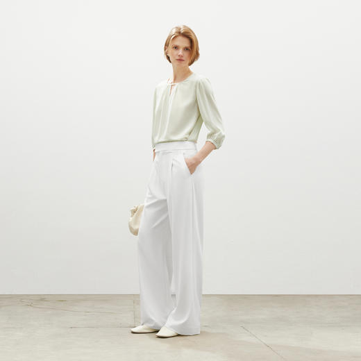 【商场同款】麦檬夏垂坠桑蚕丝百搭上衣5F4120671 商品图1