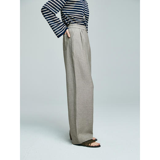 棉仓363618017-初棉天然麻垂感直筒阔腿裤 商品图1