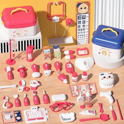 儿童过家家医生玩具仿真听诊器打针医药手提箱 商品图0