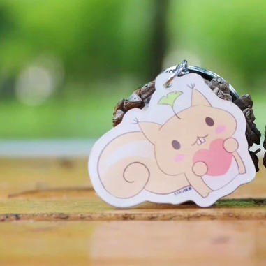 爱心松鼠钥匙扣 钥匙链 商品图0