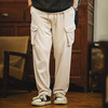 工装优选美式复古多口袋直筒卫裤松紧腰抽绳束脚运动休闲裤子男秋 商品缩略图0