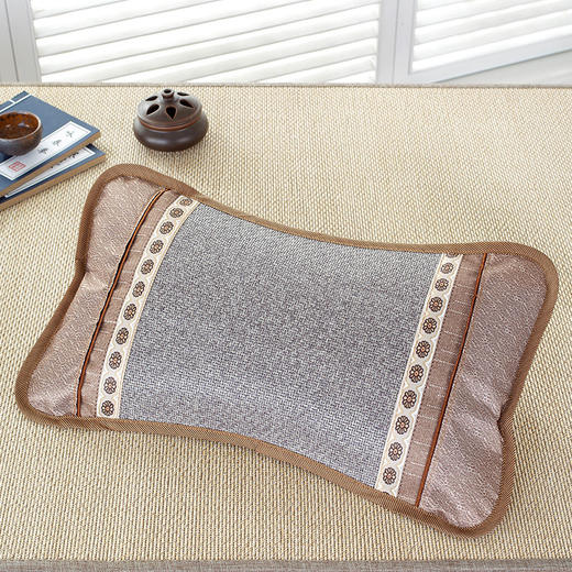 【新夏天然凉枕】夏凉枕印尼藤枕 天然茶香枕 透气牛皮藤凉枕 夏季茶叶枕 冰丝凉席可拆洗枕头 商品图5