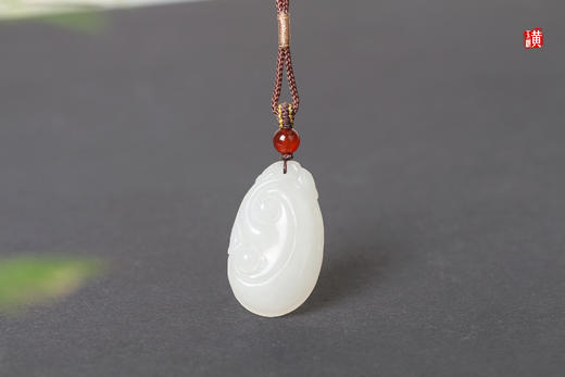 和田白玉【如意】吊坠 配精美挂绳 商品图0