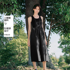 【商场同款】麦檬夏三醋酸针梭拼接连衣裙5F4192331