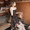 西遇出游吊带裙女夏季新款海边度假风收腰印花连衣裙SS050575 商品缩略图3
