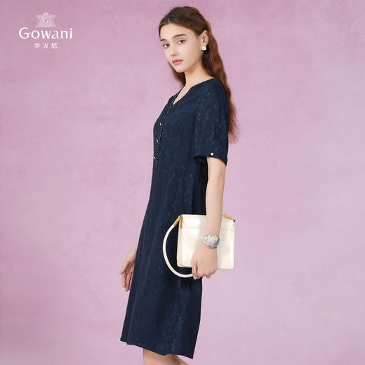 乔万尼夏季新款连衣裙法式气质提花设计EM2E763 商品图1