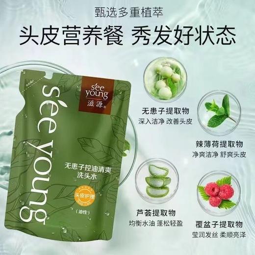 滋源洗发水袋装235毫升无患子控油清爽洗发水（油性）补充装正品效期25年9月16日 商品图4
