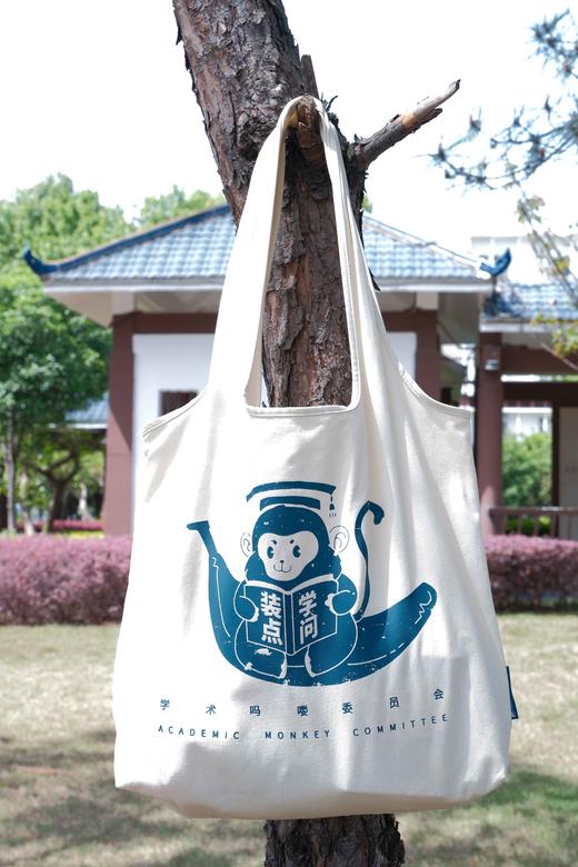 【新品现货】“装点学问”学术吗喽帆布袋 阅·见文创 周边 广西师范大学出版社 商品图3