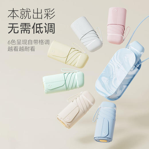 【裸伞仅240g 航空级抗风骨架】左都卡片晴雨两用太阳伞 商品图1