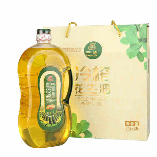 三源冷榨花生油2.5L *2瓶 礼盒装 商品图5