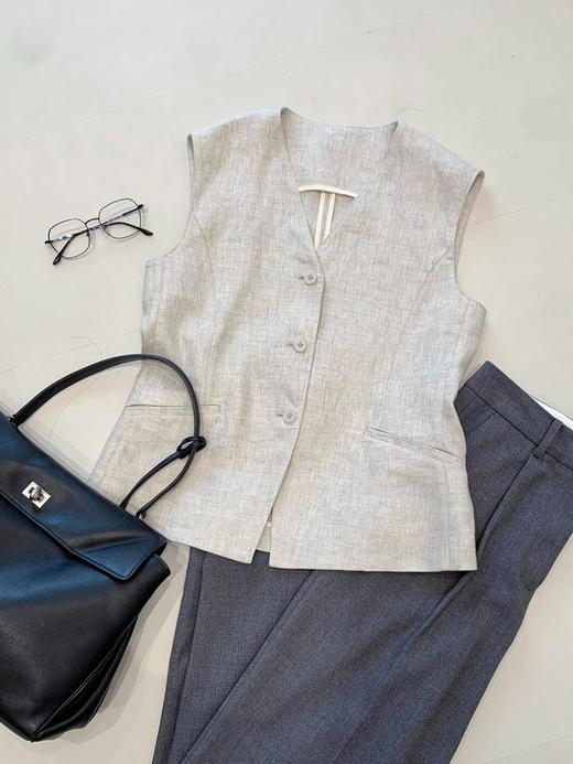 【高品质私服】【IC亚麻斜纹西装马甲】柔软垂坠 | 柔滑适体 | 原麻雅韵N1334-CC【无标出货 介意慎拍】 商品图11