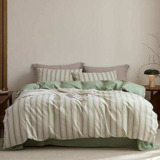 【提花条纹四件套】全棉提花四件套条纹A类床品件套纯棉床上用品柔软新 商品图6